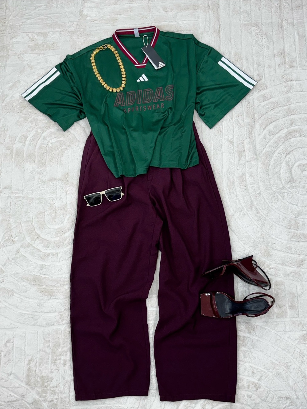 A new day Burgundy trousers size 8